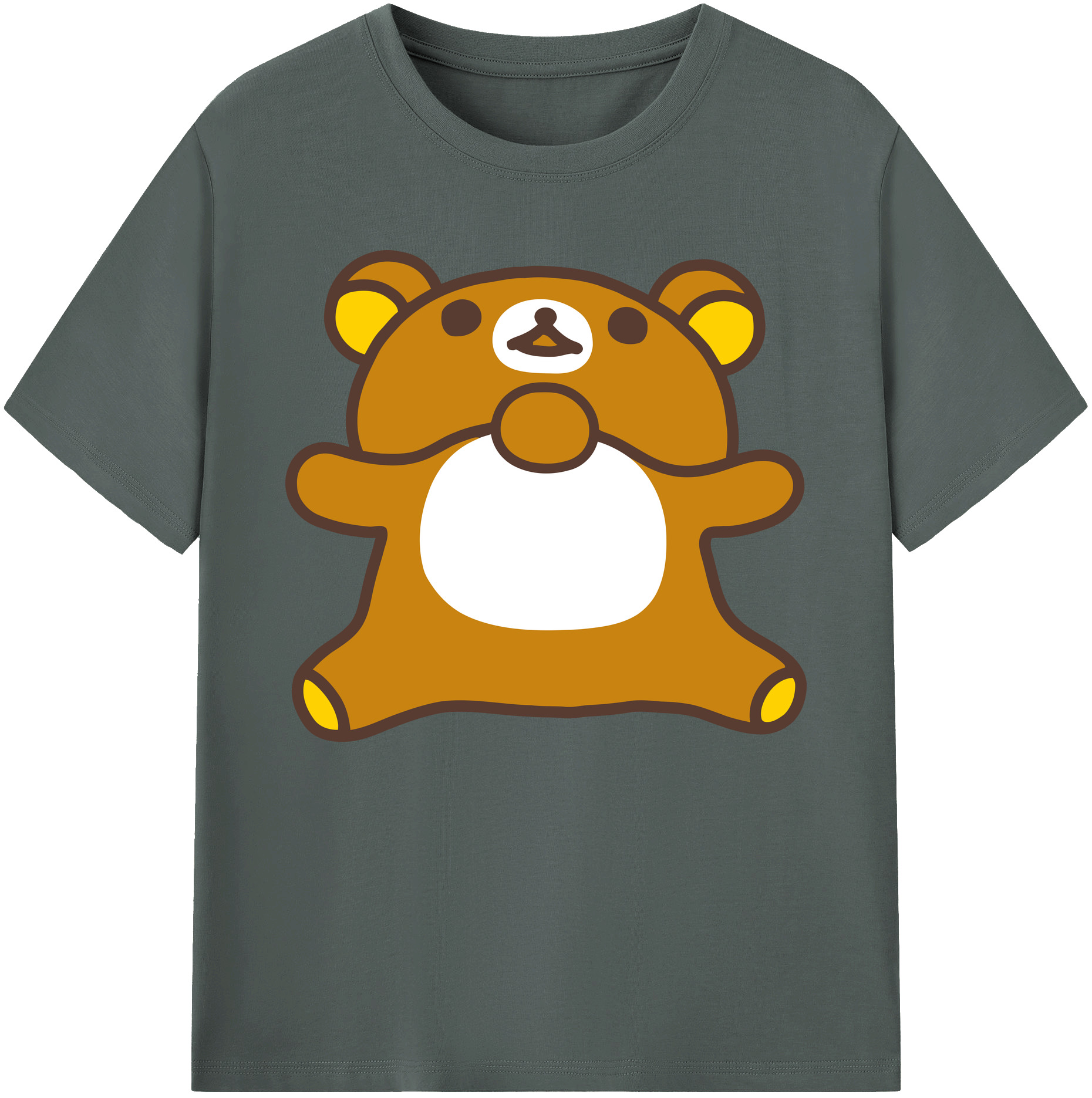 （画像用） リラックマ リラックマ キイロイトリ Rilakkuma Korilakkuma Kiiroitori 綿100％ メンズ半袖Tシャツ｜肌触りやわらか＆通気性